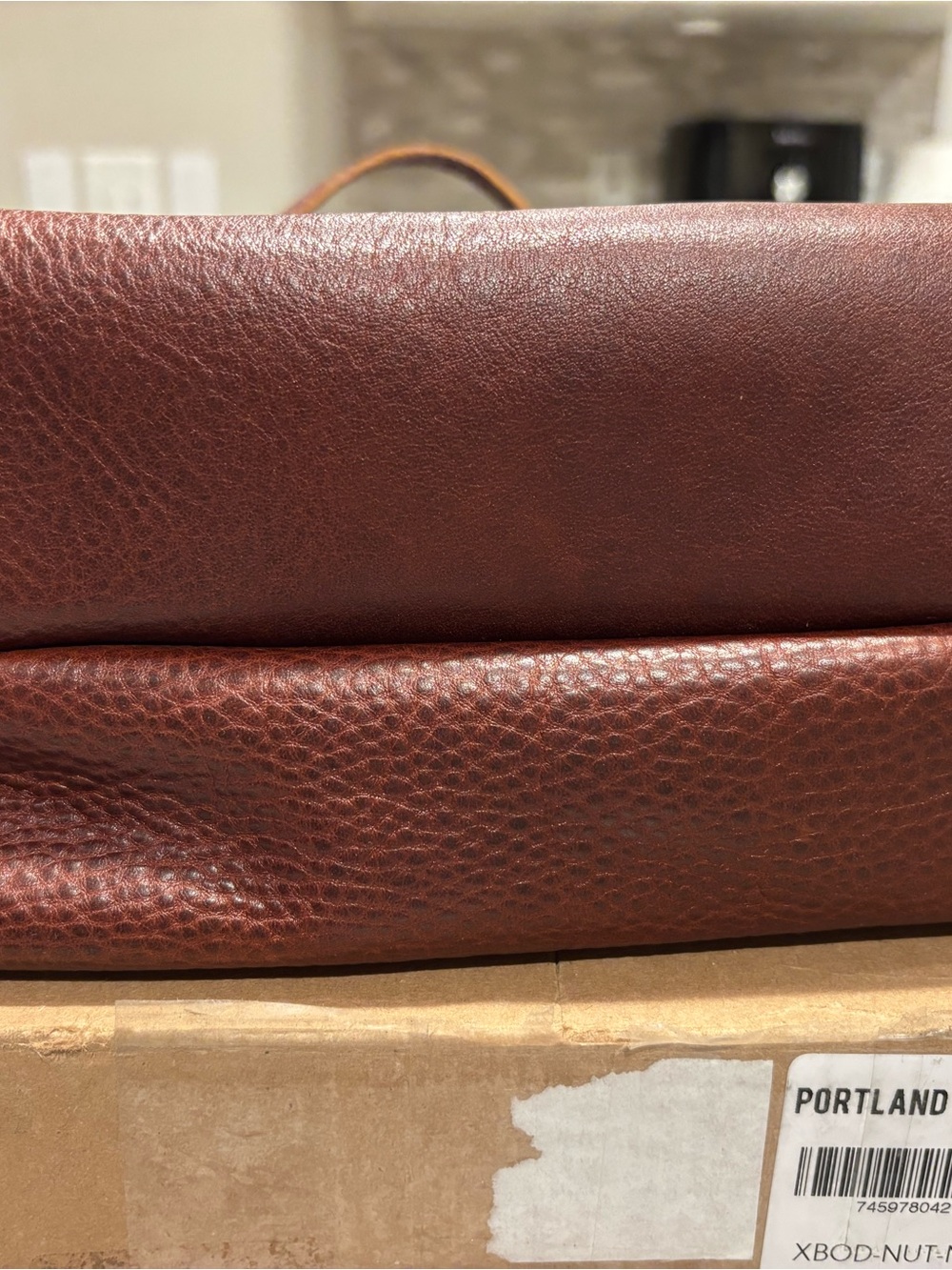 Portland Leather Large Bucket Bag- Nutmeg - Picture 5 of 7
